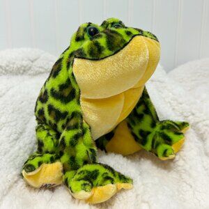 Webkinz Frog - Plush Green & Yellow Leopard Spot Frog - Ganz Stuffed Animal